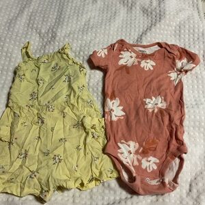 Carter's Yellow and Pink Floral Kids Bottoms